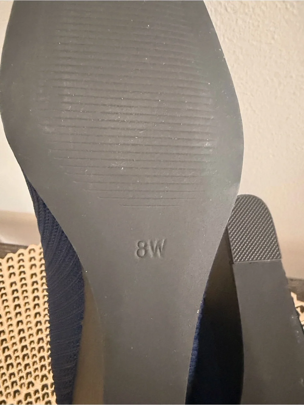 Arromic Knit Wedge Pump in Navy - Women's Comfortable Dress Wedge Size 8W